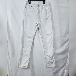 Michael Kors Womens White Gold Detail Slim Fit 5 Pocket Styling Jeans Size 6‎